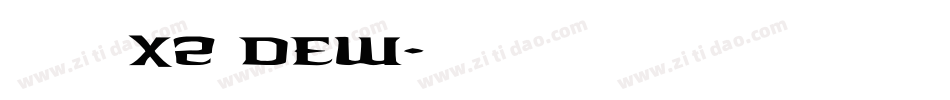 汉仪旗黑X2 DEW字体转换